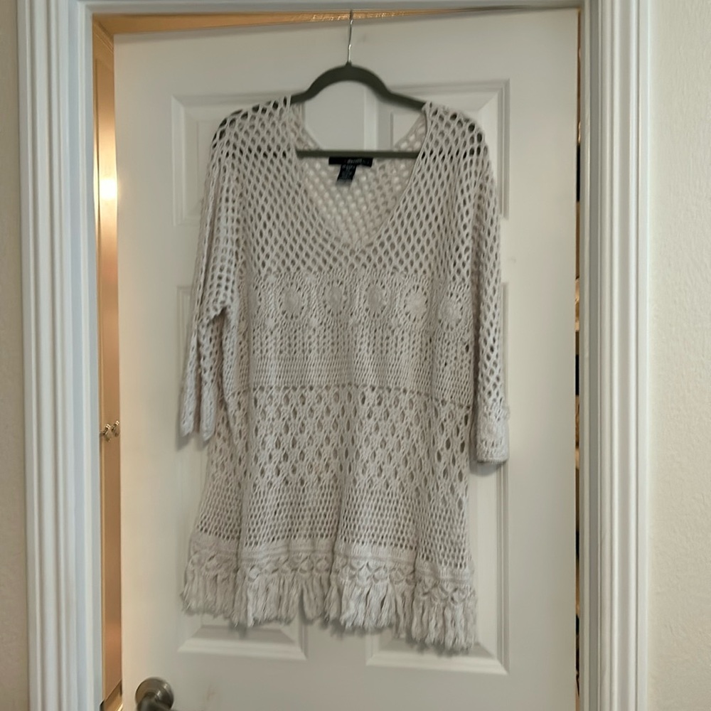Crochet topper. Worn once